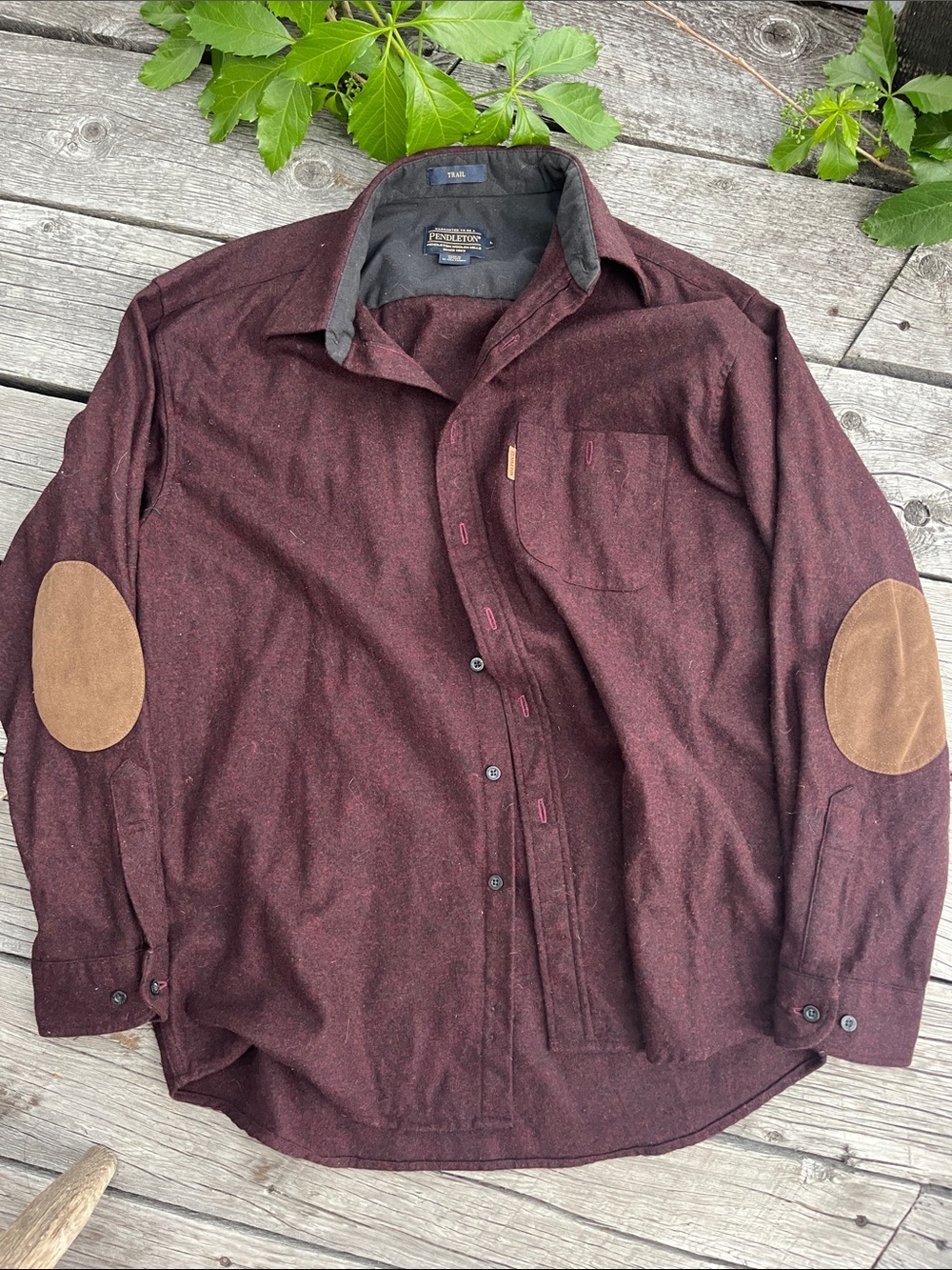 Pendleton Black and Maroon Wool Jacket - Trail